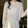 【169元2件】【T恤】慵懒风镂空针织衫春夏宽松高级防晒衫外搭罩衫上衣【FF26511】 商品缩略图2