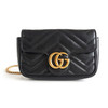 【95新】Gucci古驰Marmont系列476433黑色超迷你马蒙链条包单肩斜挎包女士150326TJ02 商品缩略图0