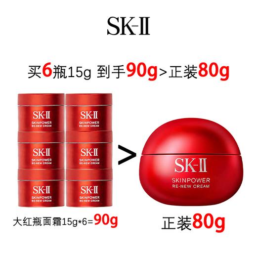 【买6瓶15g 到手90g】SK-II 第九代大红瓶面霜中样 15g（滋润款） 一般贸易 商品图1
