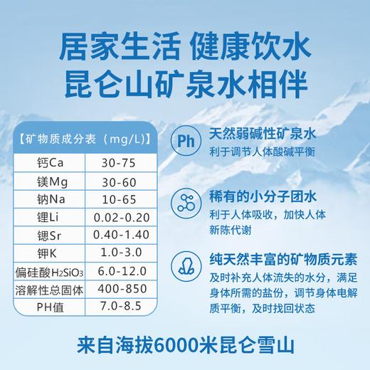 【自营】昆仑山矿泉水350ml*24小瓶饮用天然弱碱性整箱装 高端矿泉水 商品图2