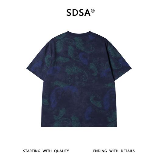 SDSA男装2026新款高贵轻奢潮牌撞色腰果印花圆领短袖T恤宽松休闲 商品图4
