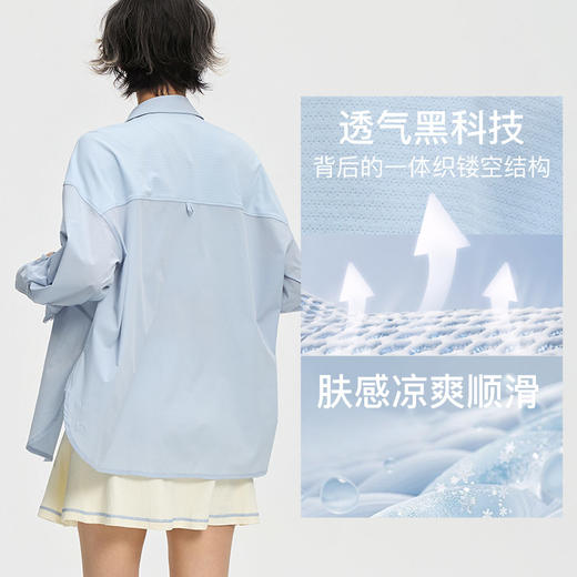 Leorrey/乐拉时尚防晒防紫外线轻薄透气拼接衬衫宽松运动休闲外套WT0408 商品图1