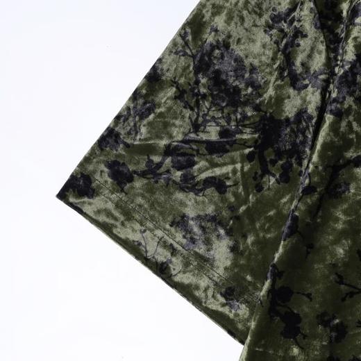 SDSA男装2026新款高贵轻奢简约时尚植绒花卉撞色圆领短袖T恤百搭 商品图2