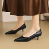 【预售7天】气质通勤不累脚职业高跟鞋女春季新款气质箭头显瘦细跟单鞋女中跟YS&0782-1 商品缩略图3