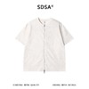 SDSA男装2026新款高贵轻奢极简风纯色拉链开衫短袖T恤百搭宽松潮 商品缩略图0