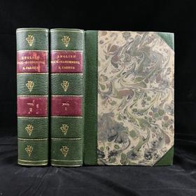 1919年 雷金纳德·法勒《英国岩石园》（全2卷） 105幅插图 真皮精装18开