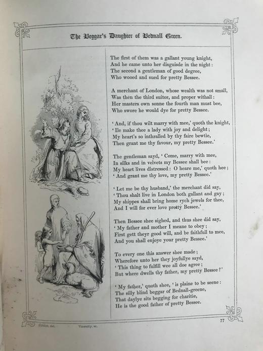 工坊特装本！1842年 英国民谣集 约百余幅版画插图 真皮精装16开 商品图10