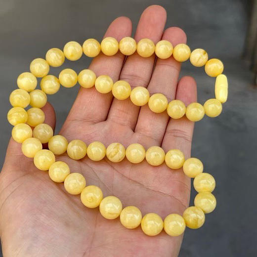 【青山特惠】9.9mm 精品原矿俄料 满蜜 蜜蜡项链 25.3克 m159 商品图3