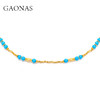 GAONAS 景泰之韵 中式贵气百搭度假风老钱多功能金色项链11949XB 商品缩略图2