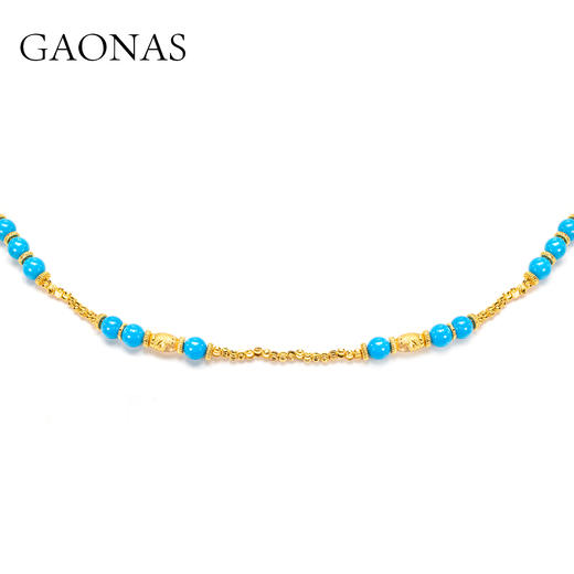 GAONAS 景泰之韵 中式贵气百搭度假风老钱多功能金色项链11949XB 商品图2