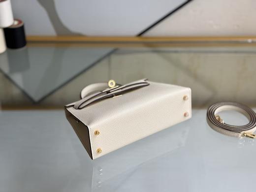 【纯手缝定制不退换】爱马仕 kelly 二代 mini 奶油白 金扣（MM） 商品图5