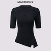 【商场同款-小雏菊系列】MAXRIENY复古简约针织衫黑色修身上衣女(货号:MC86SW025) 商品缩略图4
