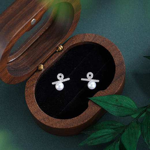 子佩集【百分之爱】银S925珍珠惜王妃耳钉【QJED005】百分号2602 商品图1