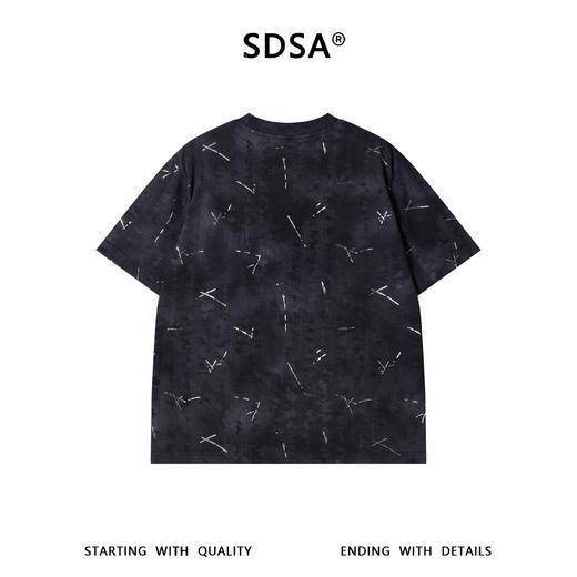 SDSA男装2026新款高贵轻奢潮牌扎染滴胶圆领短袖T恤百搭舒适上衣 商品图4