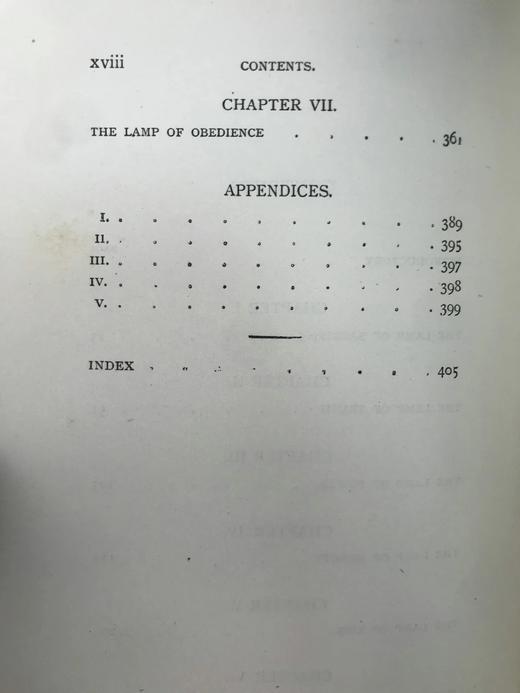 1901年 罗斯金《建筑的七盏明灯》 14幅插图 漆布精装32开 商品图5