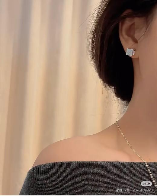 闪钻方糖耳环ba025 商品图3