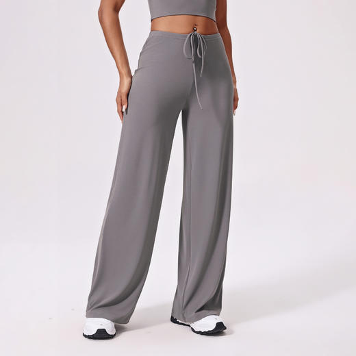 雀说新款抗菌凉感阔腿运动长裤宽松显瘦垂坠感运动裤户外跑步直筒裤ALW 商品图1