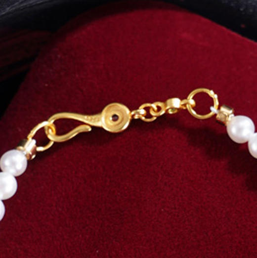 子佩集【马上幸福】银S925珍珠惜王妃手链【QJSL003】镀金小马钱币葫芦2602 商品图4