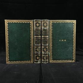 1865年 彭斯诗集（全2卷） 全真皮精装64开