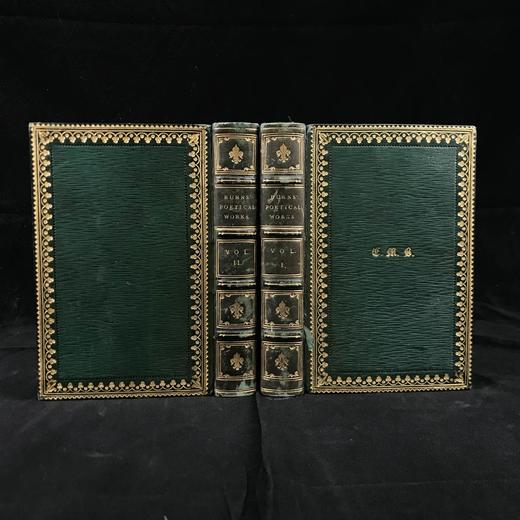 1865年 彭斯诗集（全2卷） 全真皮精装64开 商品图0