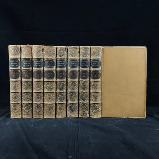 工坊特装本！含藏书票！1887年 爱德华·吉本《罗马帝国衰亡史》（全8卷）威廉史密斯古典注本  1幅肖像插图 全真皮精装大32开 商品图0