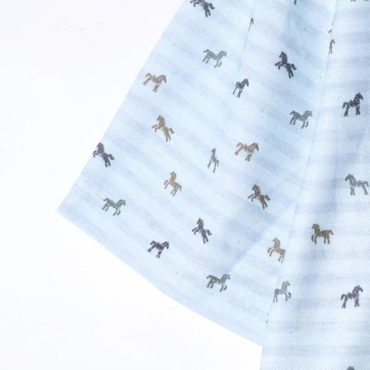 SDSA男装2026新款轻奢时尚撞色条纹满印小马设计圆领短袖T恤百搭 商品图2