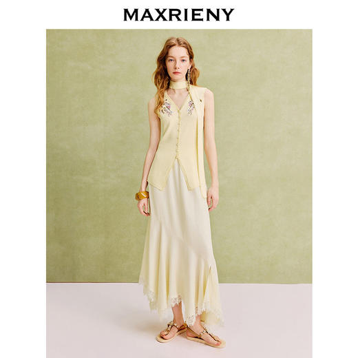 【商场同款】MAXRIENY优雅度假风不规则裙摆蕾丝半裙25夏季新款(货号:MC86SK287) 商品图2