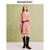 【商场同款】MAXRIENY温柔浪漫荷叶边连衣裙25夏复古法式长袖中裙(货号:MC86DR088) 商品缩略图1