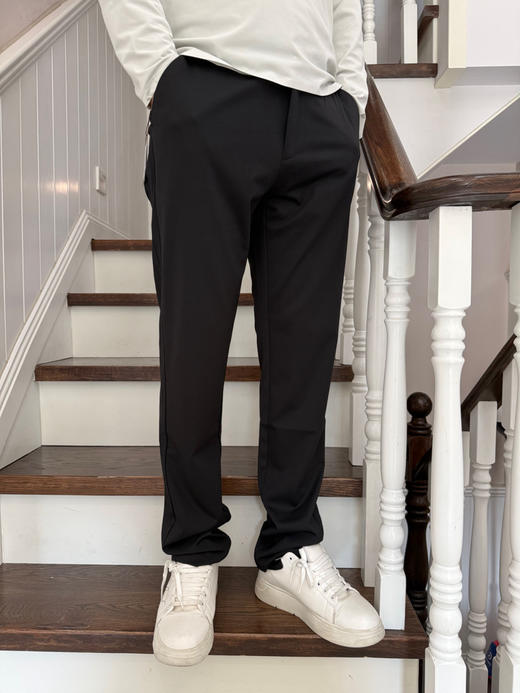 330-6 lp新款 春夏免烫抗皱男士商务休闲长裤 松紧腰 柔滑垂坠 老朱176/150穿32码很理想 商品图5