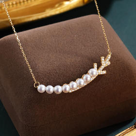 子佩集【幻雪流光】银S925珍珠惜王妃套链项链【MLTL041】镀金箭头排珠2602