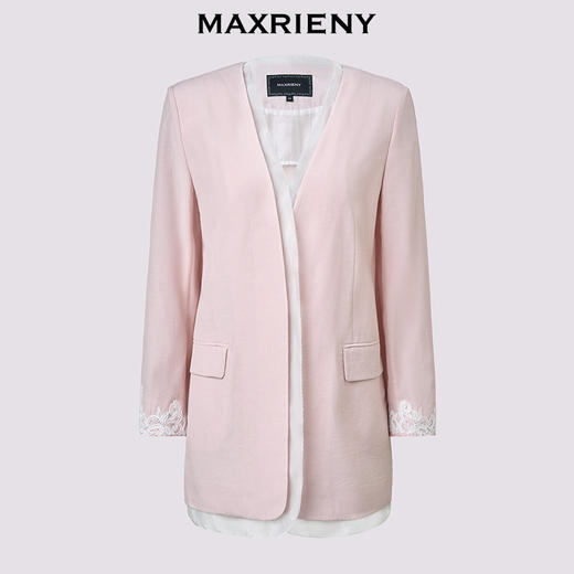 【商场同款】MAXRIENY精致日常直身流线型七分袖外套25夏通勤上衣(货号:MC86JA273) 商品图4