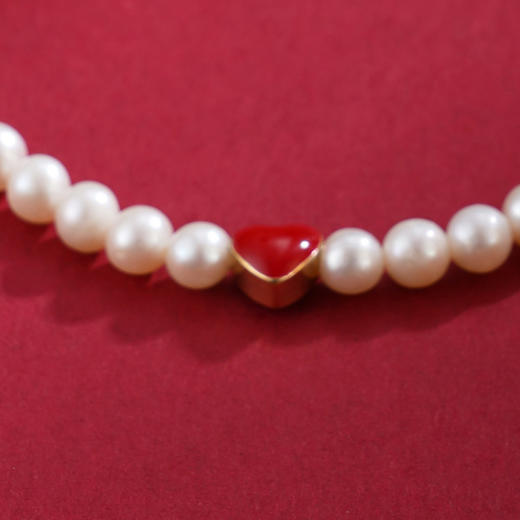 子佩集【热恋珍爱】珍珠惜王妃手链【AYSL10】红色爱心2602 商品图2