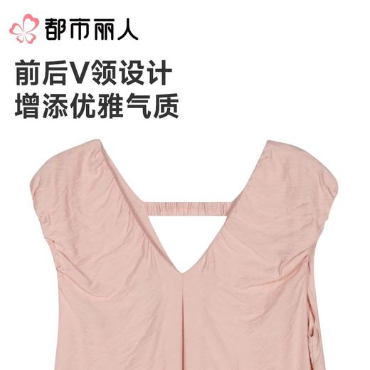 都市丽人睡衣女士睡衣薄家居服梭织布睡衣女士梭织棉背心裙女装睡裙LHC6C6 商品图4