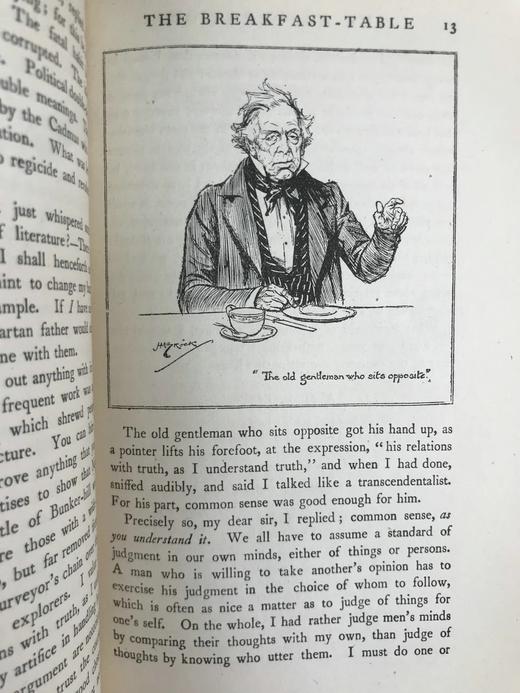 1920年 霍姆斯《早餐桌上的独裁者》 H.M.布洛克数十幅插图 漆布精装36开 商品图10