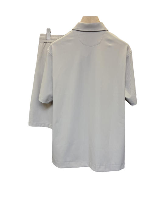 男款刺绣短袖衬衫短裤套装zh006 商品图1