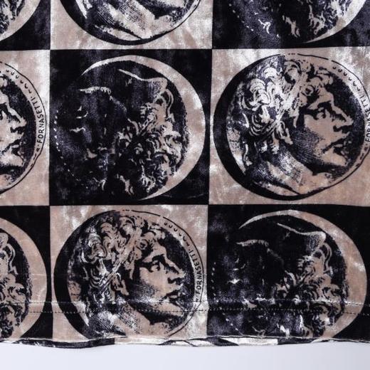 SDSA男装2026新款轻奢潮牌植绒棋盘格圆饼设计圆领短袖T恤百搭 商品图3