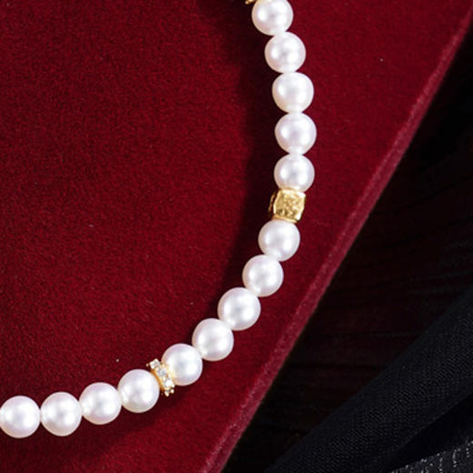 子佩集【四叶光年】银S925珍珠惜王妃手链【QJSL004】镀金四叶草水滴2602 商品图3