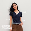 商场同款|森马短袖T恤女夏季短款撞色假两件正肩紧身2026新款上衣 商品缩略图2