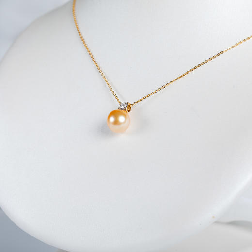 ⁶孤品：【南洋金珍珠】18K金钻石吊坠，10.2MM，编号DZS15，送银链，出证书，48小时鉴赏期——SS06-CR-YMZZ【HOT】 商品图1