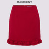 MAXRIENY红色半身裙2026年春季新款过年氛围穿搭荷叶边高腰半裙(货号:MF80SK016) 商品缩略图4