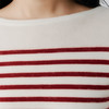 东黎 • 山羊绒女士秋冬条纹船领彩条套衫 3254 商品缩略图7