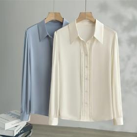 「自」全新升级【铂金会员321/天猫429/差价108】(42932)洛诗琳法式真丝衬衫女2026春季新款气质百搭通勤正肩上衣