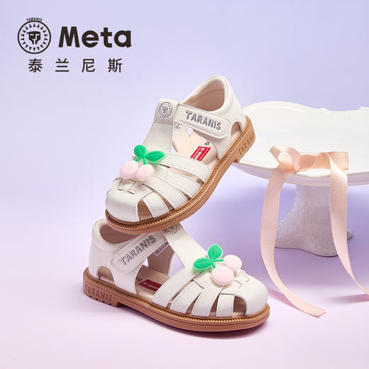 泰兰尼斯童鞋meta女童公主凉鞋夏款2026新款儿童软底女孩洋气单鞋M07X6B8769 商品图3