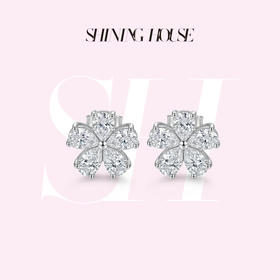 ShiningHouse[培育] 18k金钻石耳饰 梨形橄榄形1.5克拉钻人工真钻人造钻石K金耳钉时尚钻石耳饰耳环悦己送礼臻选【此商品不支持7天无理由退货退款】预计3日发货