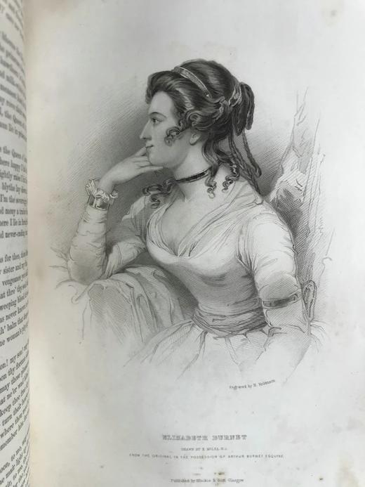 1863年 彭斯作品全集（全2卷） 数十幅版画插图 真皮精装16开 商品图3