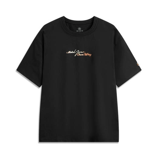 MJ| 李宁韦德系列男冰感舒适吸湿排汗宽松短袖文化衫AHSV011 商品图0