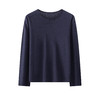 【门店同款】简约风竹节麻女圆领舒适柔软吸湿排汗百搭长袖针织衫 商品缩略图1
