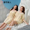 都市丽人睡衣女士睡衣薄家居服软绵绵色织格睡衣女士软绵绵短袖套装女装短袖短裤LHC2C0 商品缩略图1