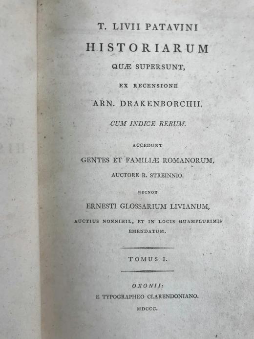 含藏书票！1800-1801年 提图斯·李维《罗马史》残篇（全7卷） 全真皮精装32开 商品图3