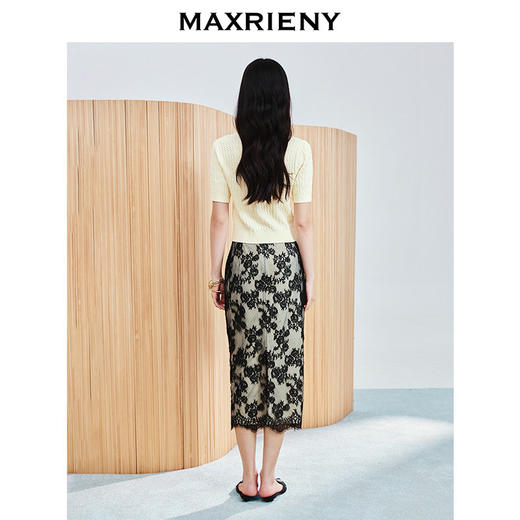 【商场同款-小雏菊系列】MAXRIENY复古宫廷扭绳毛衫淡人穿搭上衣(货号:MC86SW032) 商品图3